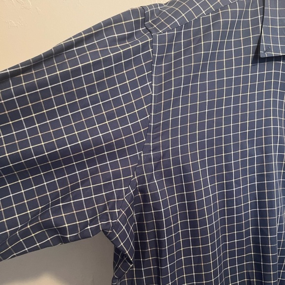 L.L. Bean Men's Navy Plaid Button Down Shirt Wrinkle Resistant 100% Cotton XL - Picture 5 of 15